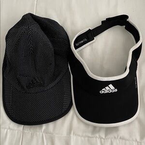 Adidas Black and White Cap and Visor Duo